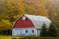 Door County Barn in Fog-6782